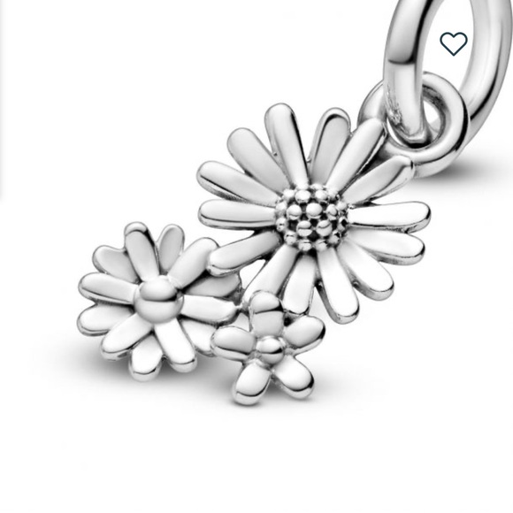 Pandora Daisy Flower Bouquet Dangle Charm NWOT - Picture 12 of 13